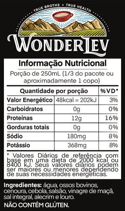 Tabela Nutricional Caldo de Ossos WonderLev