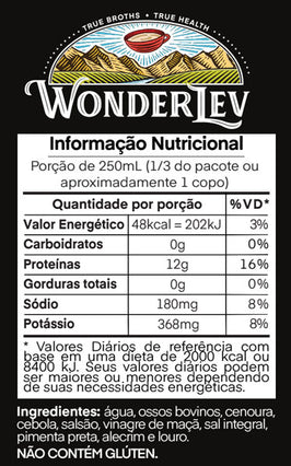 Tabela Nutricional Caldo de Ossos WonderLev